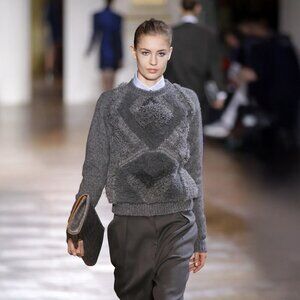 Stella McCartney Plush Alpaca Blend Pullover Sweater FW12 Grey IT 38 US 2 NWT